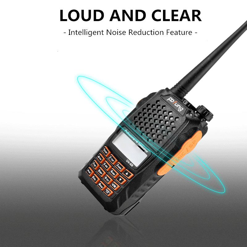 Πομποδέκτης VHF UHF 5W Φορητός Dual Band Ασύρματος με Μεγάλη Μπαταρία, 128 Κανάλια & Ακουστικό